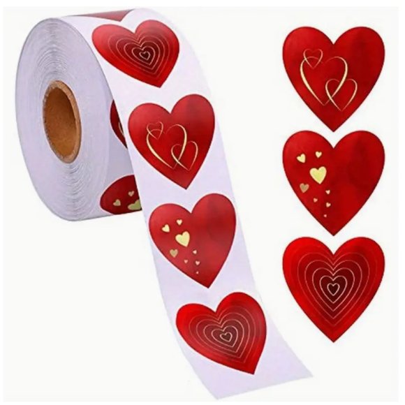 Other - #S831 500pcs /Roll  Heart Stickers Scrapbooking